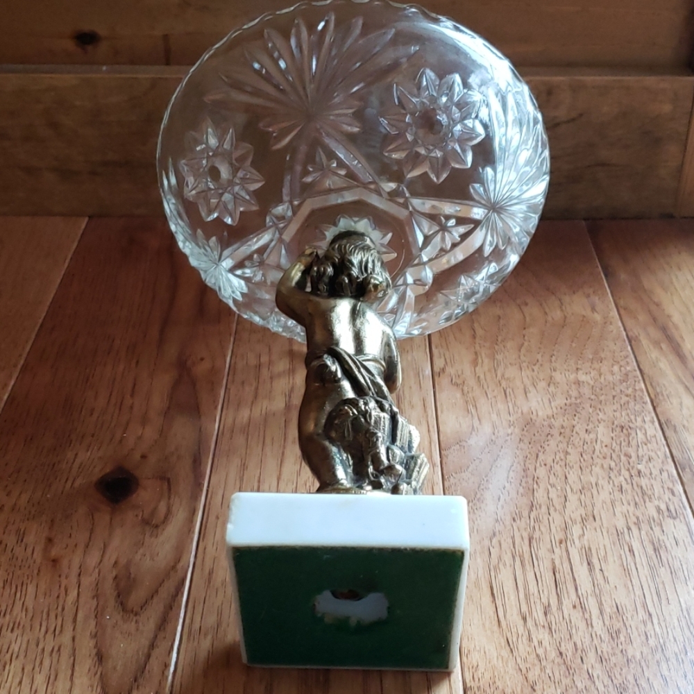 Vintage Italian Cherub Pedestal Bowl - Picture 5 of 8